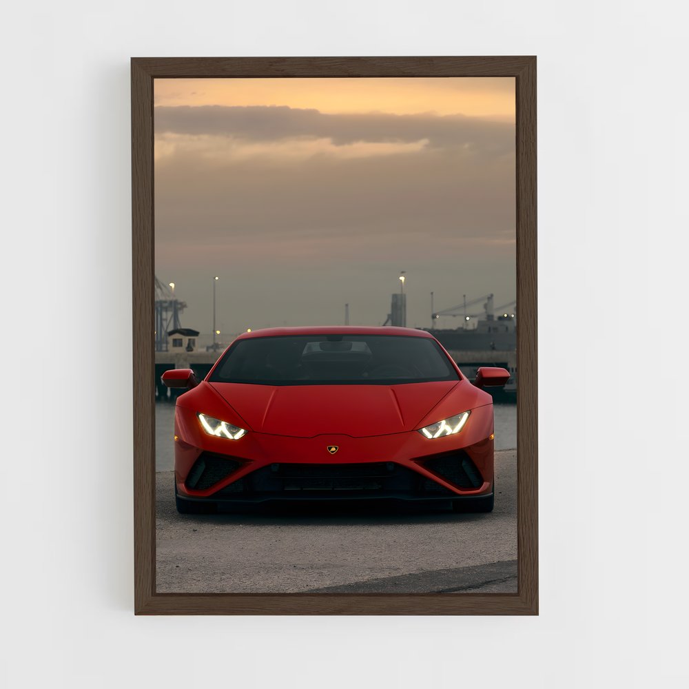Poster Huracan en Rouge – affiche Lamborghini (vue 5)